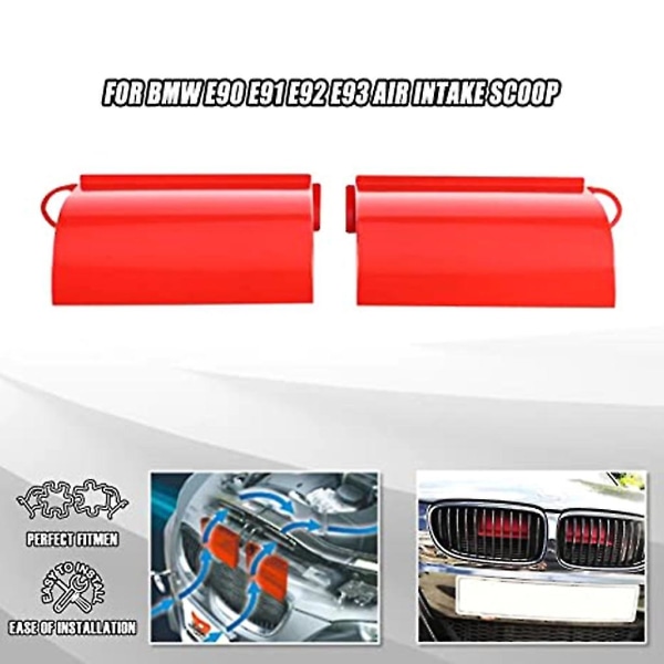 Kompatibel E90 E91 E92 E93 335i 330i-e84 Car Dynamic Air-scoop Ram-air koldluftindtag Red