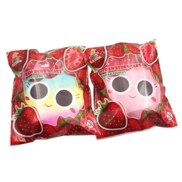 Mjuk och Långsamt Stigande Squishy Leksak Pu Stressavlastning Mjuka Leksaker Tårta Röd red as described