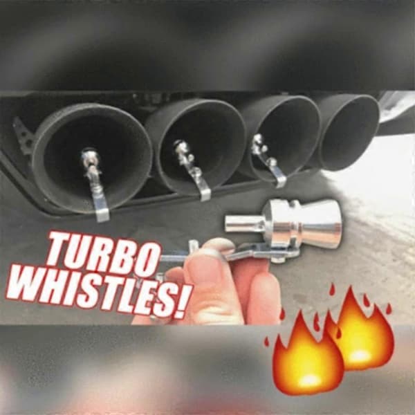 Multi-purpose bil turbo fløyter eksosrør lydmaker bil auto eksosrør høye fløyter Silver L