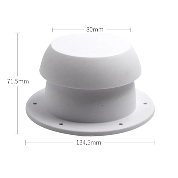 Vent Air Exhaust Fan Mushroom Head Shape Rv Roof Motorhome Ventilation Cap För Rvs Station Wagons Camping(svart)