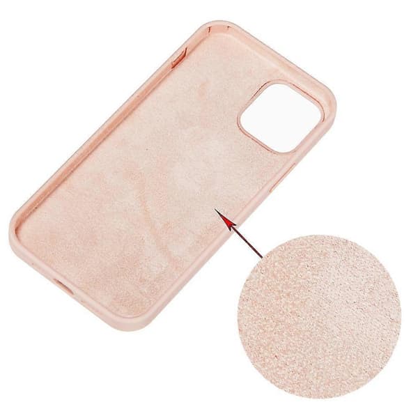 Enfärgat silikonskal för iPhone 15 Sand Pink For iPhone 15 Plus