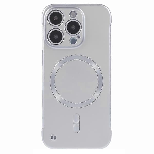 Til iPhone 14 Pro-deksel kompatibelt med MagSafe Hard PC Rammeløst Telefondeksel Multicolor Silver