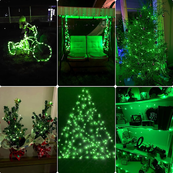 Grønne fe-lys, 3M/10ft 30LED Halloween-dekorasjonslys, batteridrevne oransje lysstrenger for Halloween, juledekorasjoner Green