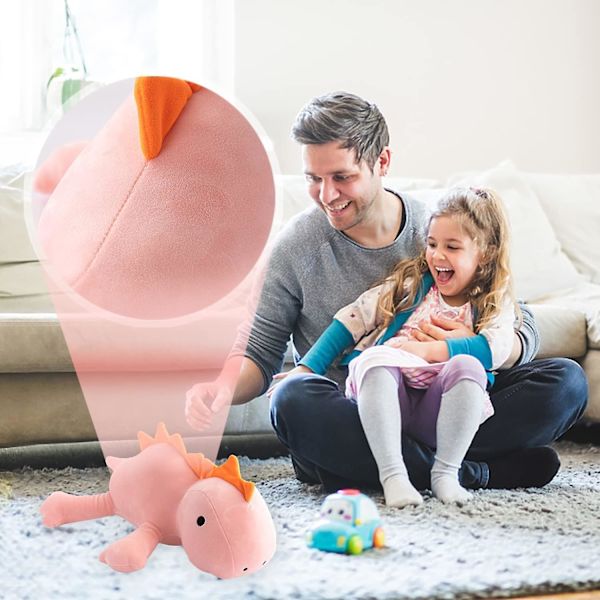 35/45/60/80 cm painotettu dinosauruspehmolelu, täytetty dinosauruspehmolelu, dinosauruspehmolelu tytöille ja pojille Pink 45CM