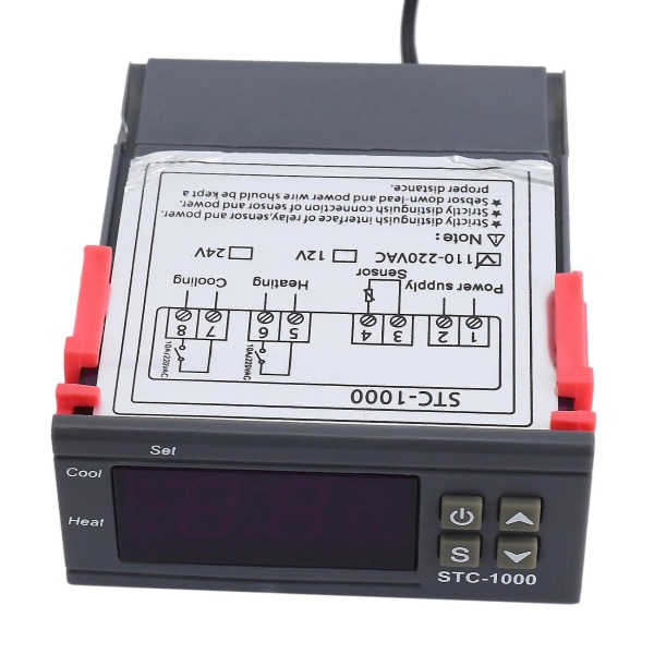 Digitaalinen lämpötilansäätimen termostaatti 5x 220v Stc-1000 Ntc:llä black