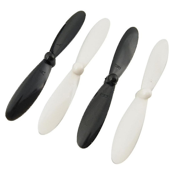 20 st propellrar ersättning för Hubsan X4 H107 tillbehör svart + vit