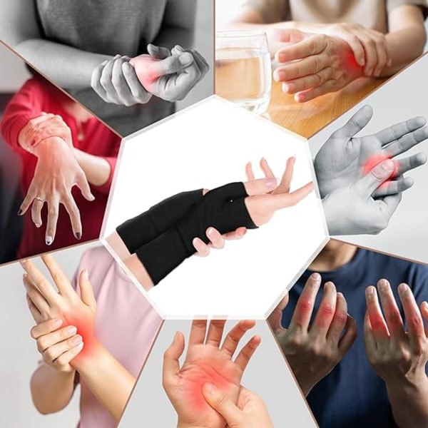 2 stk Kompressionshåndledsstøtte Tommelfingerhåndledsskinne Åndbar håndleds- og tommelfingerstøtte Elastisk håndledsstøtte Håndstøtte til kvinder Mænd Sport, M