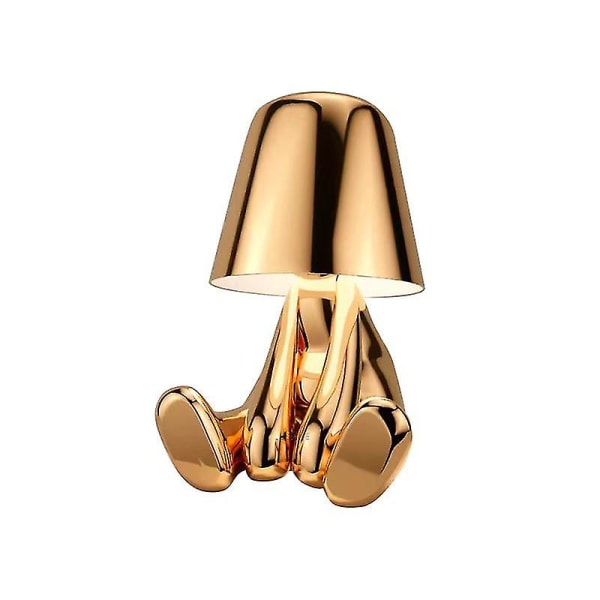 Hotsale! Yöpöydän kosketusvalaisin, kultainen Thinker-lamppu pöytävalo  johdoton ladattava kannettava koristeellinen yöpöytälamppu USB latauksella  Sitting style 8900 gold 5aba | Sitting style 8900 | gold | Fyndiq