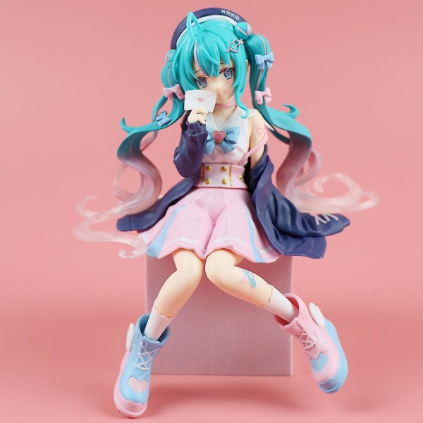 14cm Hatsune Miku Anime Figurer Kawaii Figur Söt Figur Pvc Staty Modell Docka Samlarobjekt Rum Dekoration Prydnad Leksaker Present Boxed 1