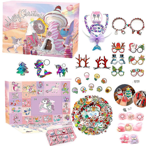 Julkalender med Nedräkning Blind Box Set Flickor Smycken Nedräkning Blind Box