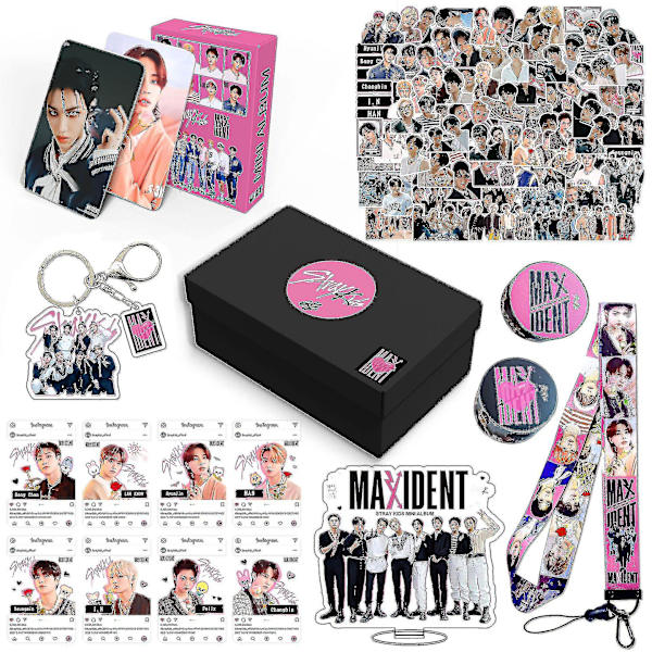 Stray Kids Ny Maxident Box Set Kpop Merche Photos Nyckelring för Skz Fans A