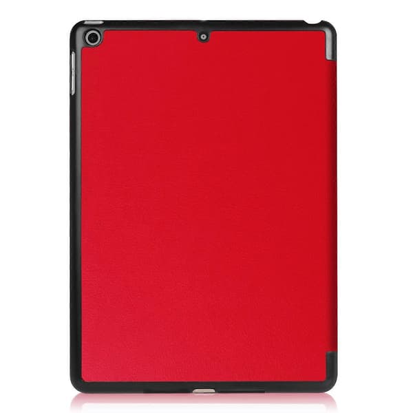 Tri-fold stativ letvægts fuld beskyttelse smart læder tablet cover til iPad 9.7 (2018) 9.7 (2017) Red Red