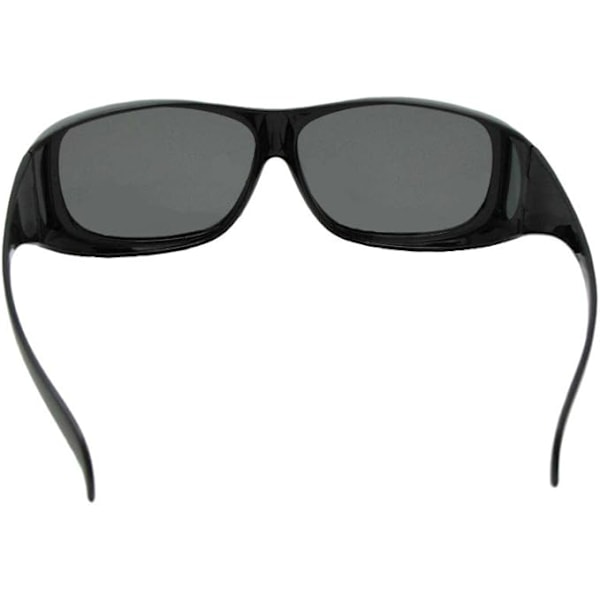 Miesten suojalasit, roiskesuojatut polarisoidut aurinkolasit, pyöräilyaurinkolasit, päivä- ja yökäyttöön sopivat aurinkolasit, miinuslasisetti Black Frame Gray Lenses