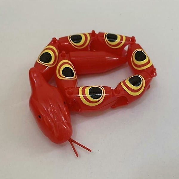 Vriden Ledad Orm Nostalgisk Lättviktig Plast Rolig Ledad Orm Skämtleksak för Nöje Yellow