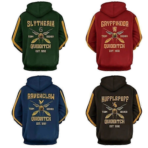 Unisex Harry Potter Slytherin Huvtröja D 3XL