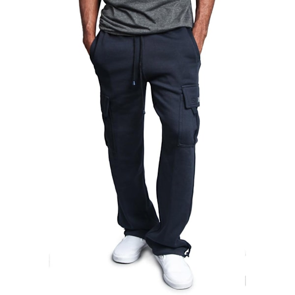 Nya Lediga Rak Overaller med Flera Fickor för Män Navy M