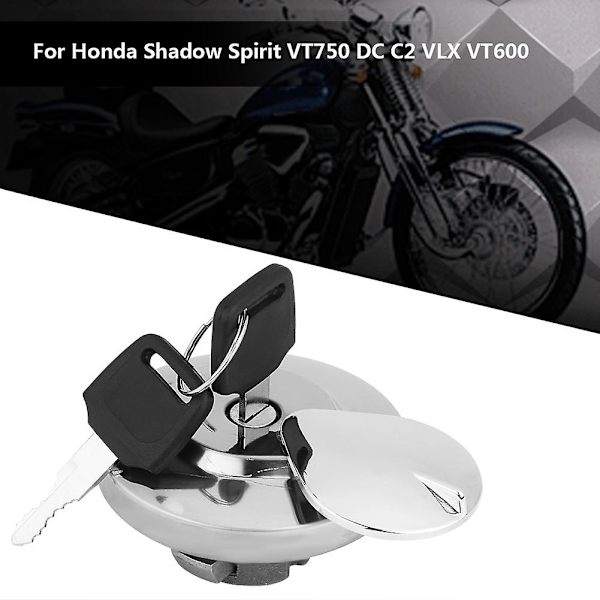 Motorcykel Bränsle Gas Tanklock med 2 Nycklar för Honda Shadow Spirit VT750 DC C2 VLX VT600 NO.91146