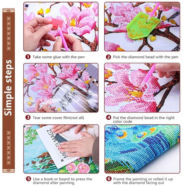 (30x40cm) 5D Diamantmålning Full Drill by Number Kit Broderi
