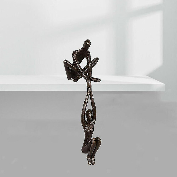 Par statyett Man lyfter kvinna staty Harts älskare Skulptur Heminredning Desktop Ornament