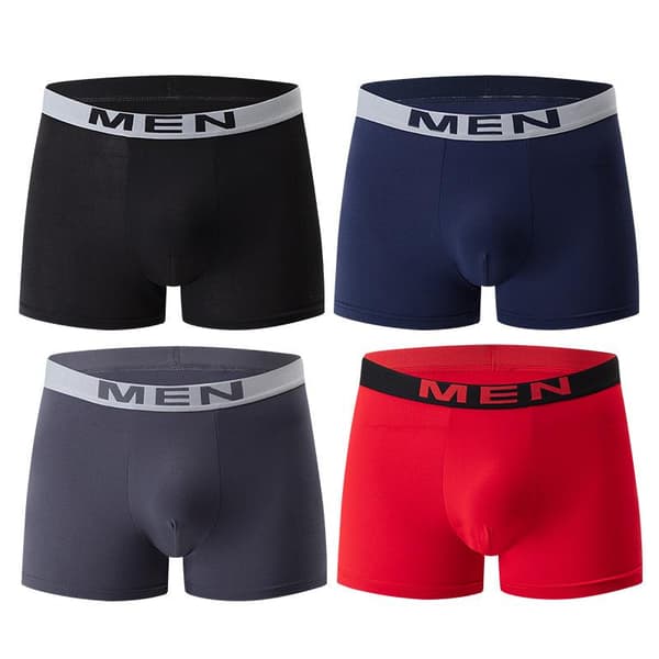 10-pack herrboxershorts enfärgad enkel mode avslappnade herrunderkläder elastisk midja boyshort. L