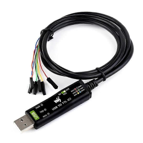 Industriel USB til TTL (C) 6-bens seriel modul kabel FT232RNL til 5 seriel port debugging modul Svart