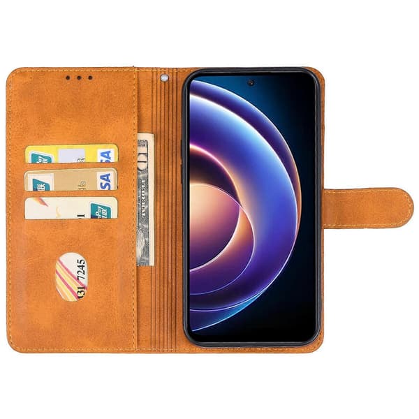 Läderfodral för Xiaomi Redmi 12 5G Brown