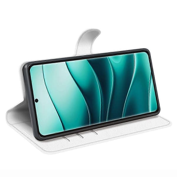 For Xiaomi Redmi Note 14 Pro Plus(+) 5G Deksel Litchi Tekstur Støtsikker Lær Lommebok Telefondeksel White