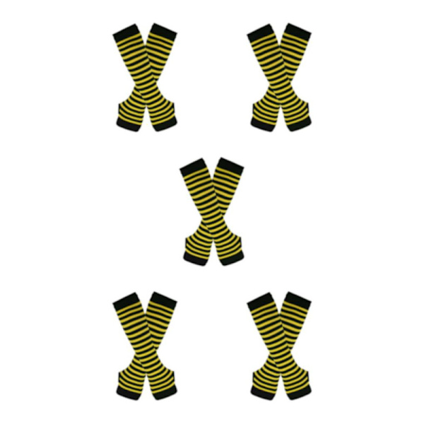 1/2/3/5 Polven yläpuoliset sukat paksuille reisille Helppokäyttöiset ja tekevät keltaisen ja mustan yellow and black 5Set