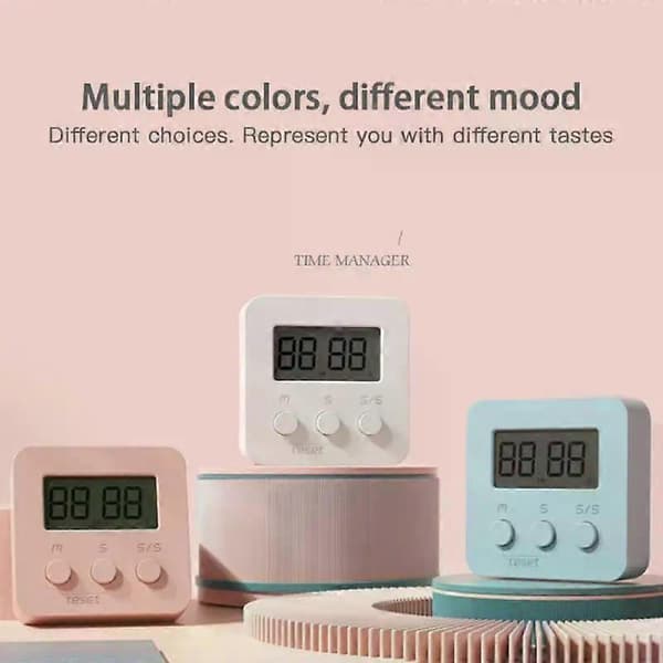 Digital Timer Påminnelse Timer Kjøkken Baking Student Postgraduate Eksamen Spørsmål Studie Stoppeklokke Trening Timer Elektronisk Timer White