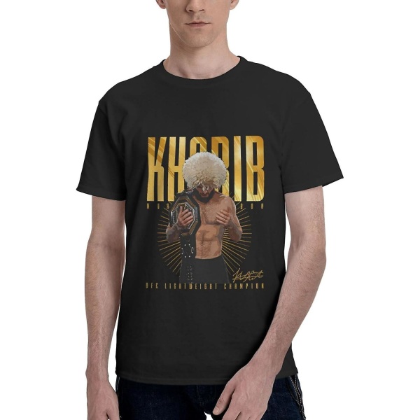 Khabib Nurmagomedov Aldult Casual T-Shirts Music Tour 2024 Bekväm T-shirt för män 3XL