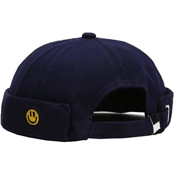 Unisex Cap Keps Hattar Skullcap Beanie Worker Sailor Cap Brädlös cap Retro Rolled Cuff Skull Caps med justerbar