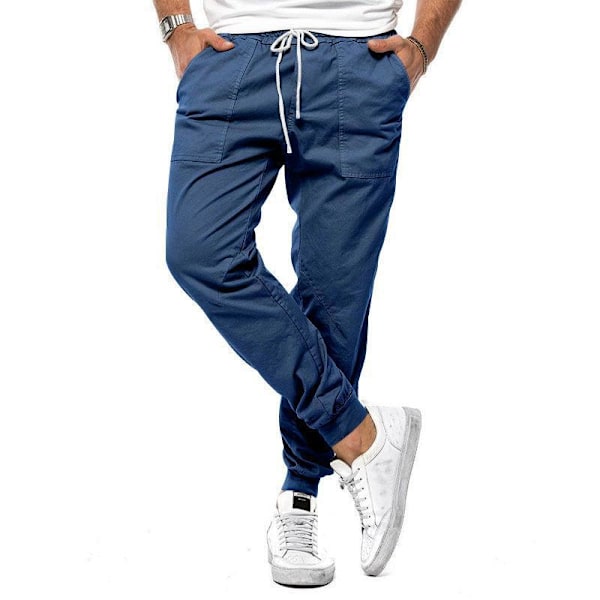 Herr Vår/Sommar Nya Artiklar Lotter för Semesteraktiviteter Långärmad Herrkläder Blue XXL