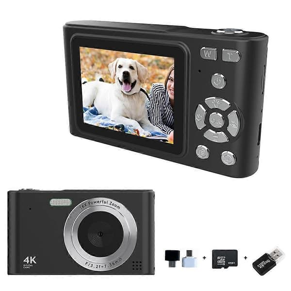 4K HD Digital Camera with 32GB Memory Card
