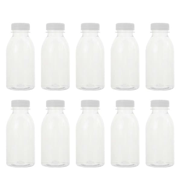 10 st 300 ml Juiceförvaringsflaskor Mjölkflaskor Transparenta Dryckesflaskor