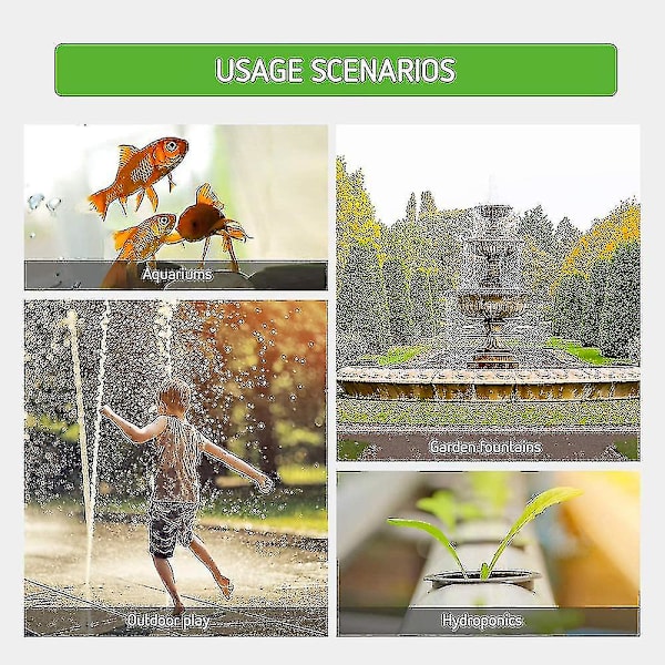 Nedsænkelig pumpe, ultra-stille vandpumpe med springvandspumpe med 5ft