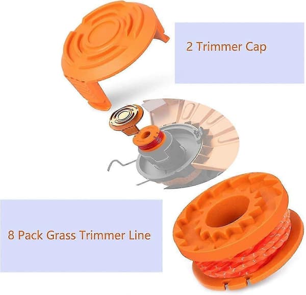 Worx Trimmer Spool Line: Reservedele til Worx Trimmere, Kompatibel med Ukrudtsfjerner Tråd