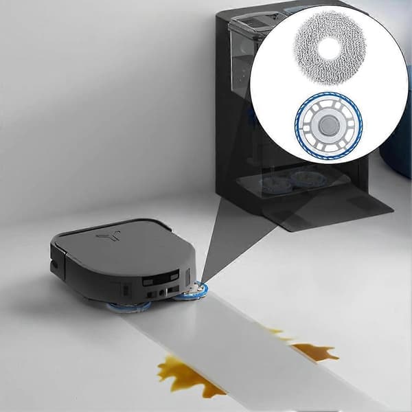 2 sæt moppeklude med udskiftningsholder til Ecovacs Deebot X5 Pro Omni/X5 Omni robotstøvsuger reservedele
