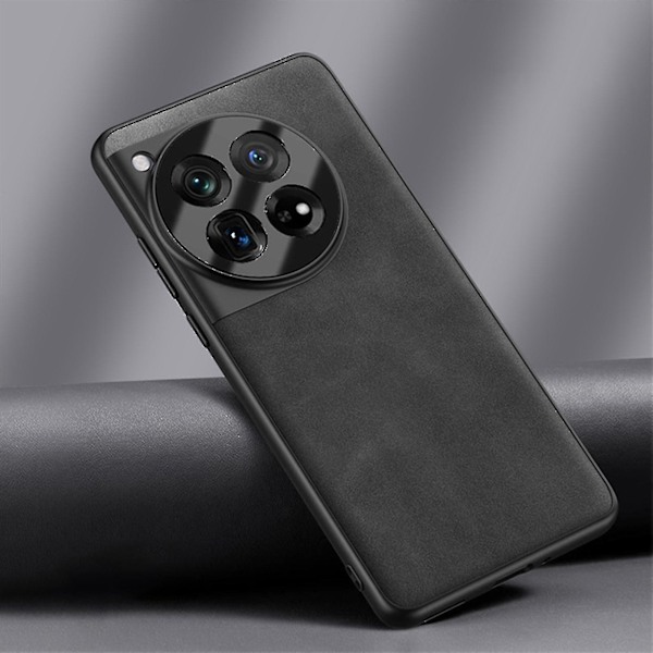 Til Oneplus 12 Taske, Til Oneplus 12 Læder Taske, Pu Læder Ultra Tynd Slank Holdbar Beskyttende Telefon Taske Cover black