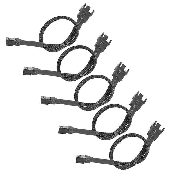 5 stk. 4-Pin Forlængerkabel til Computer Bundkort CPU Blæser PC Flettet Kabel