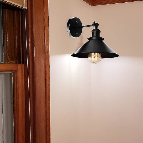 Vägglampa för utomhusbruk i amerikansk stil, vintage vägglampa, hus på landet, vägglampa utomhus (utomhuslampa, vägglampa, lykta, glas, rost) utan ljus