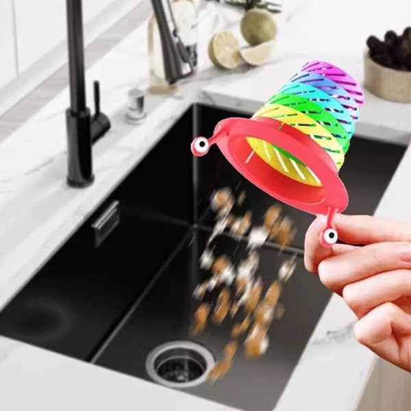 Vask Sil Cartoon Rainbow Design Vask Filter Sammenleggbart avløpshull filter for hjemmebad kjøkken