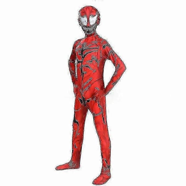 Venom Spider Man Superhelt Cosplay Kostyme for Barn - DSW Red 100cm