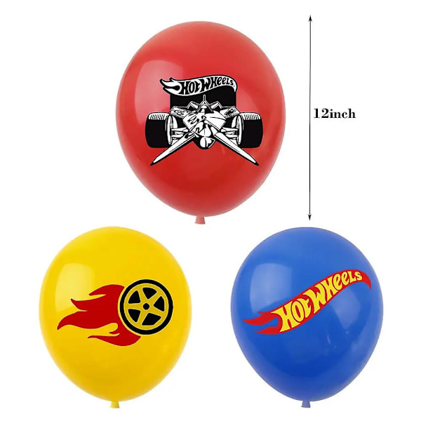 Hot Wheels Balloner Sæt Bil Festartikler Dekoration Banner Kagepynt Ballon Sæt Gaver