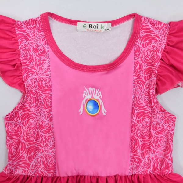 Super Mario tegneserie print prinsessekjole cosplay pigekjole style3 150