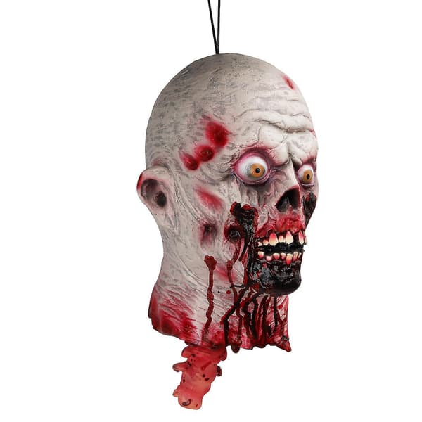 Halloween Spøkelseshus Dekorativ Hengende Dinglende Latex Blodig Hode Spøkelse bd