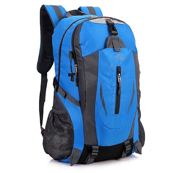 40L Large Waterproof Backpack Camping Hiking Walking Outdoor Travel Backpack Blue