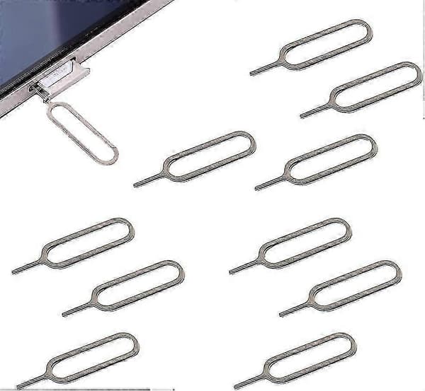 50 stycken SIM-kortutmatningsstift, verktyg för att ta bort SIM-kortsfack