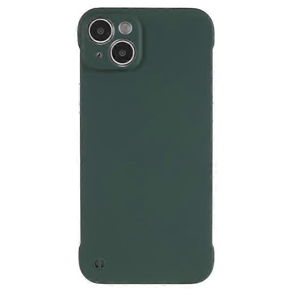 Kompatibel med iPhone 15 Plus-deksel Rammeløst Hardt PC-telefondeksel med hudfølelse Green