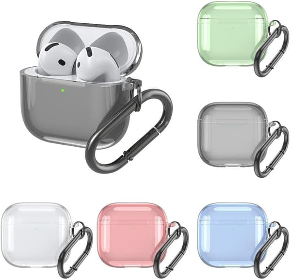 Suitable for Apple AirPods4 Headphone Case New Bluetooth Protective Case Simple. Transparent Clear Transparent