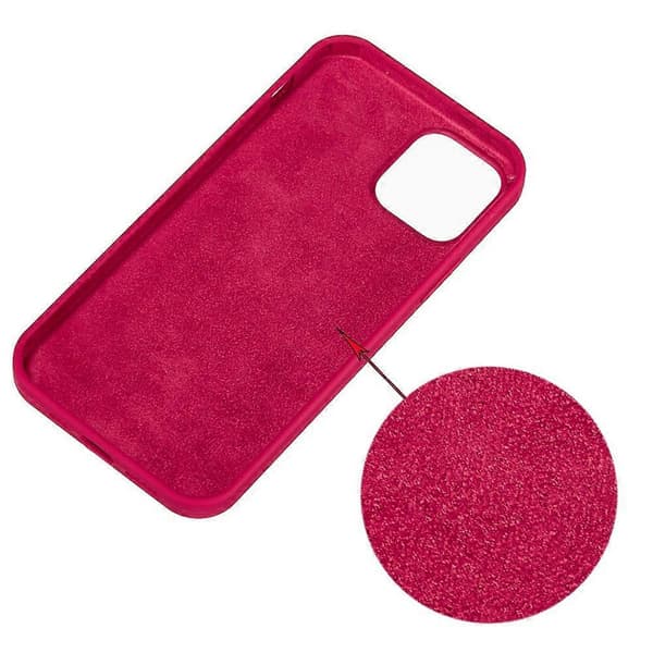 Enfärgat silikonskal för iPhone 15 Rose Red For iPhone 15 Pro